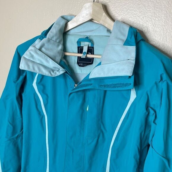 The North Face Jacket Women's SP Blue Full Zip Hooded Pockets HyVent Outdoors - Picture 2 of 15